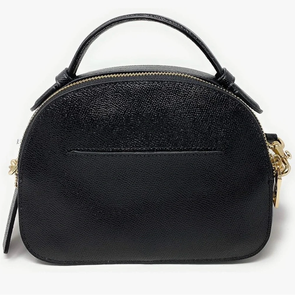 Coach Black Pebbled Leather Dome Crossbody with Gold Hardware - Picture 3 of 10